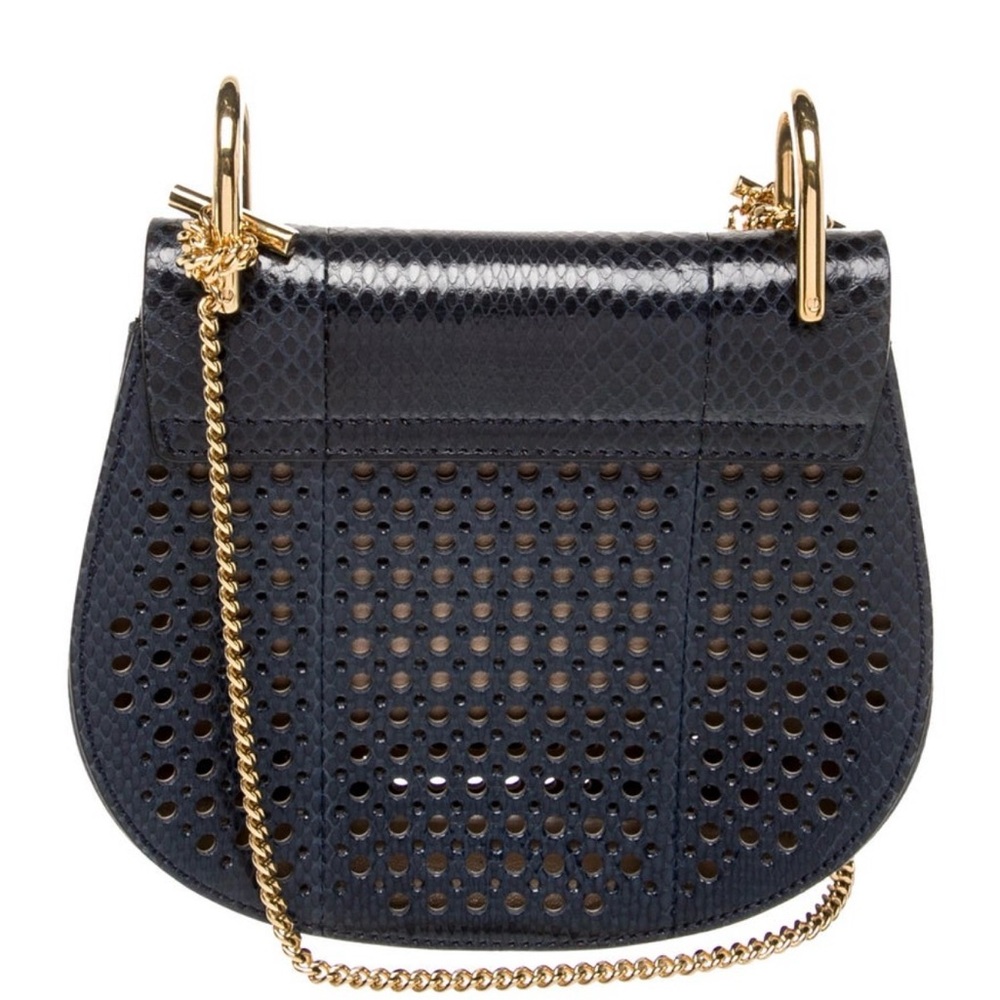 Chloe Black Crossbody Drew Bag with Gold Hardware - Picture 4 of 5